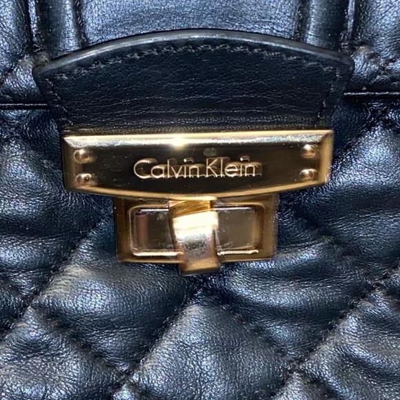 Calvin Klein Quilted Black Leather Crossbody - Picture 10 of 12